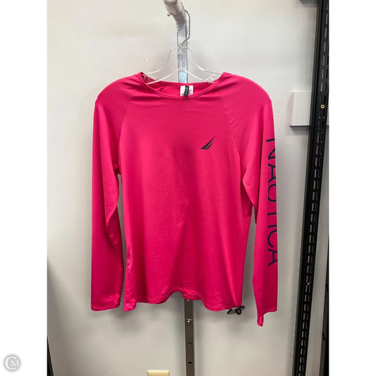 Athletic Top Long Sleeve Crewneck By Nautica In Pink, Size: S
