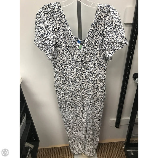 Jumpsuit By Old Navy In Blue & White, Size: M