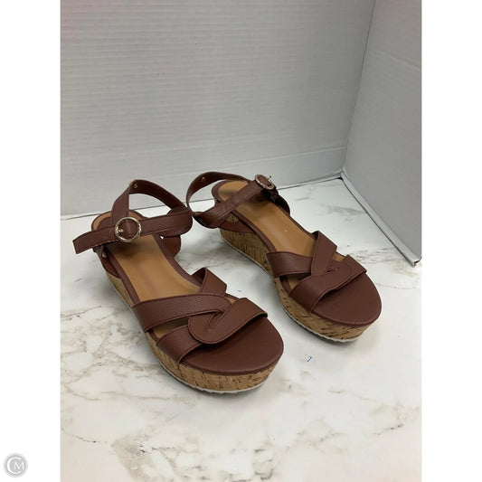 Shoes Heels Wedge By Nautica In Brown, Size: 8.5