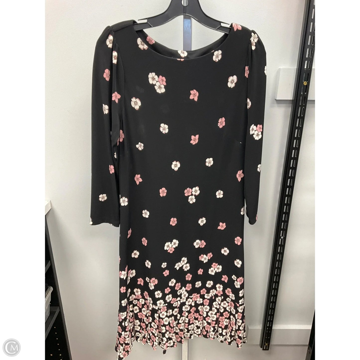 Dress Casual Midi By Tommy Hilfiger In Black & Pink, Size: 8