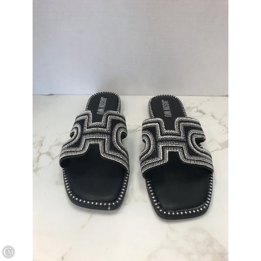 Sandals Designer By Jason Wu In Black & Silver, Size: 10