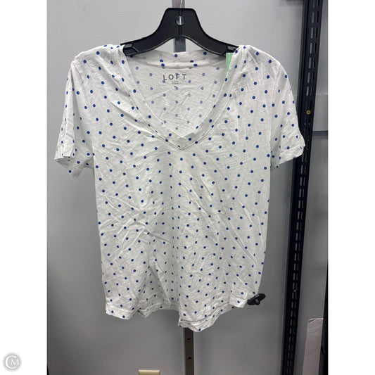Top Short Sleeve By Loft In Polkadot Pattern, Size: M