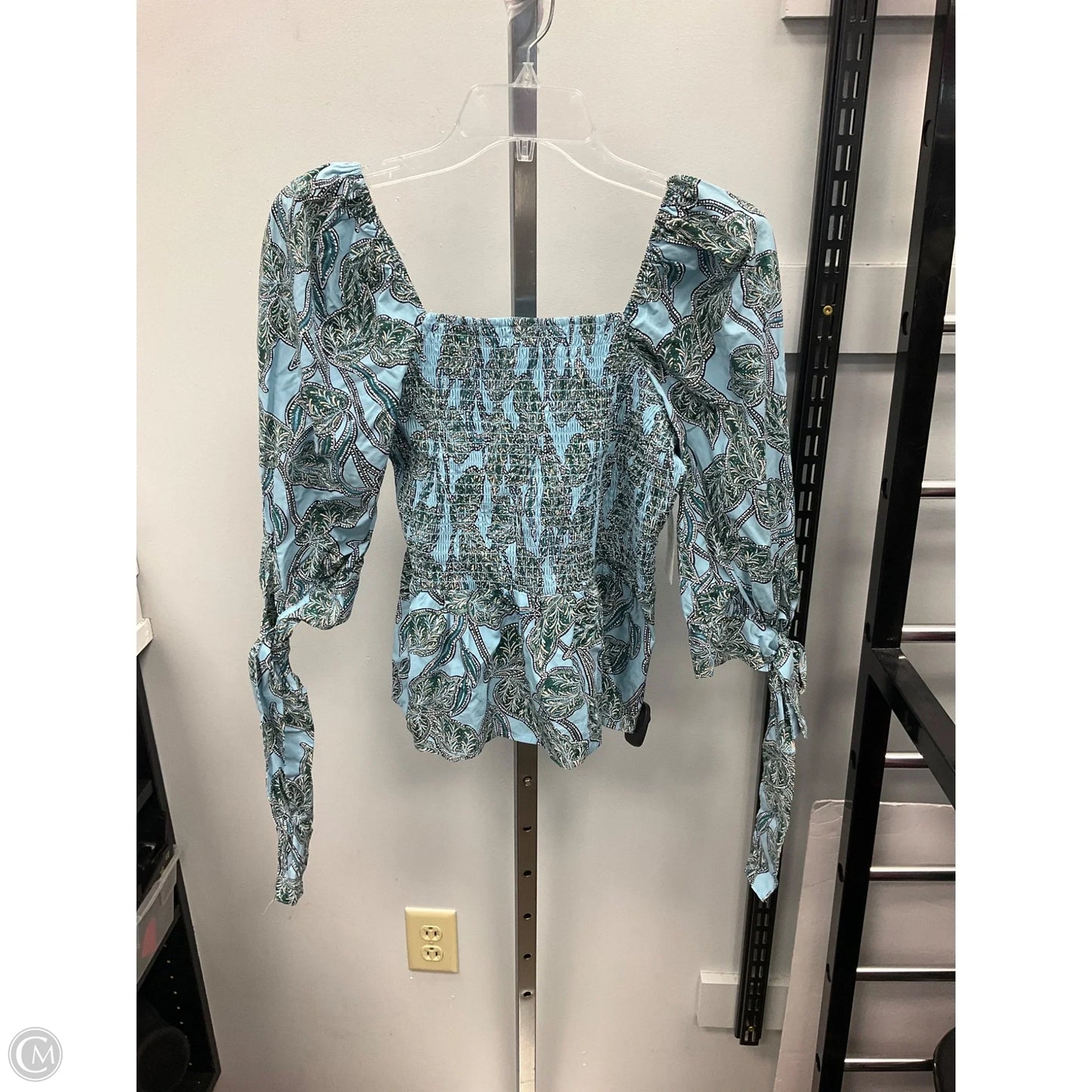 Top Short Sleeve By Time And Tru In Blue & Green, Size: L
