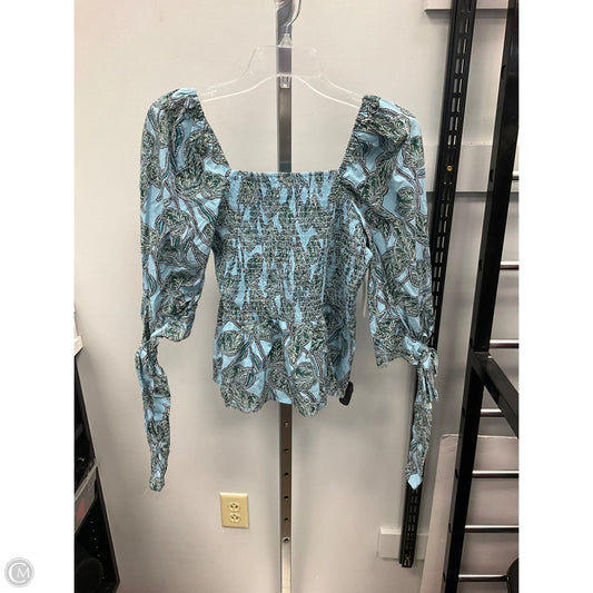 Top Short Sleeve By Time And Tru In Blue & Green, Size: L
