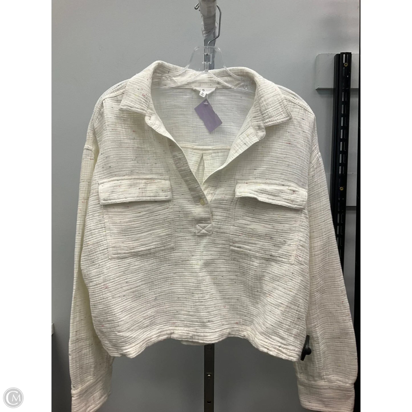 Top Long Sleeve By Lou And Grey In Cream, Size: M