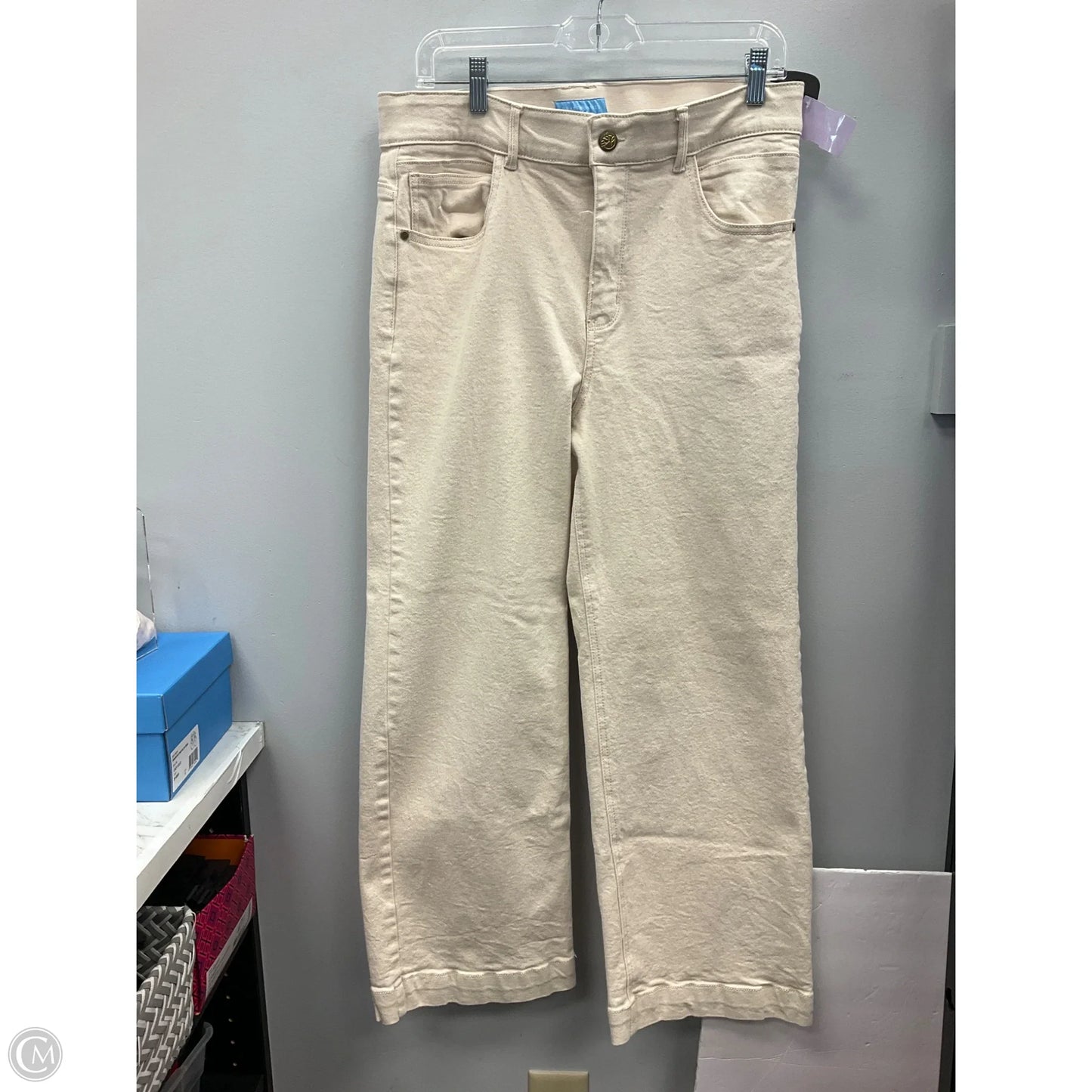 Jeans Straight By Draper James In Cream, Size: 14