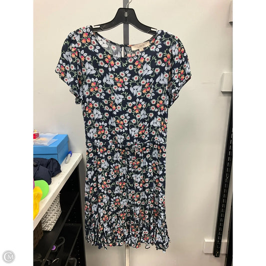 Dress Casual Short By Loft In Blue & Orange, Size: S