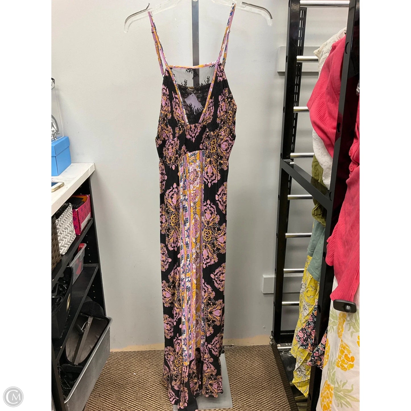Dress Casual Maxi By Free People In Black & Purple, Size: S