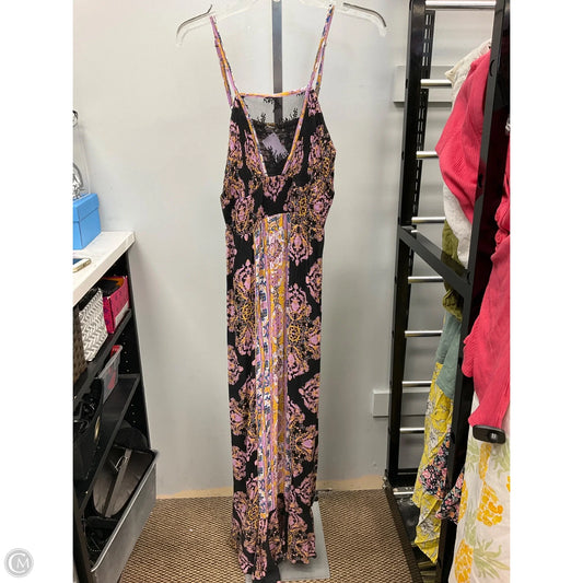 Dress Casual Maxi By Free People In Black & Purple, Size: S