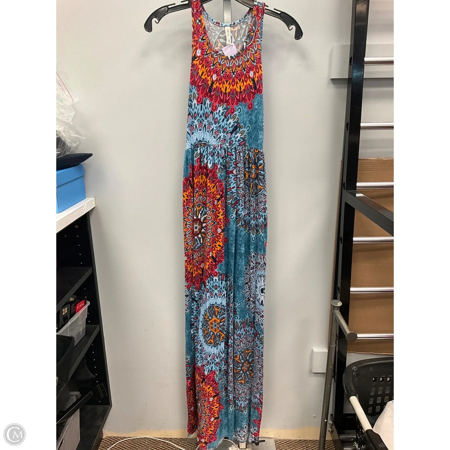 Dress Casual Maxi By Clothes Mentor In Blue & Red, Size: S