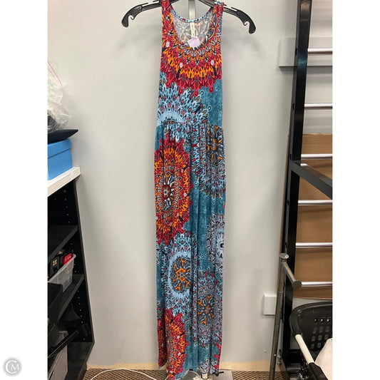 Dress Casual Maxi By Clothes Mentor In Blue & Red, Size: S