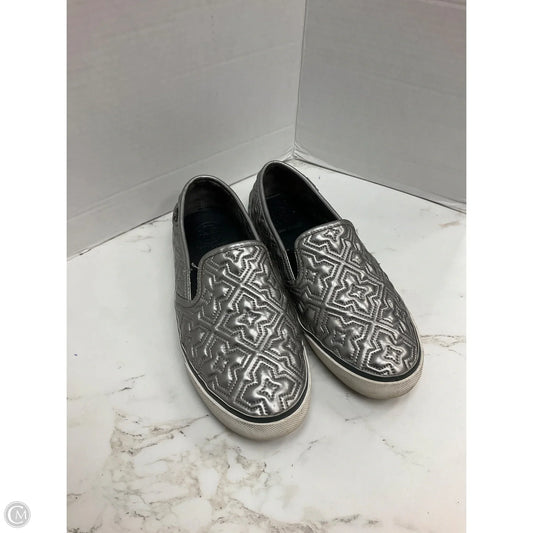 Shoes Designer By Tory Burch In Silver, Size: 8