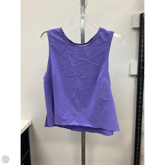 Athletic Tank Top By Lululemon In Purple, Size: 12