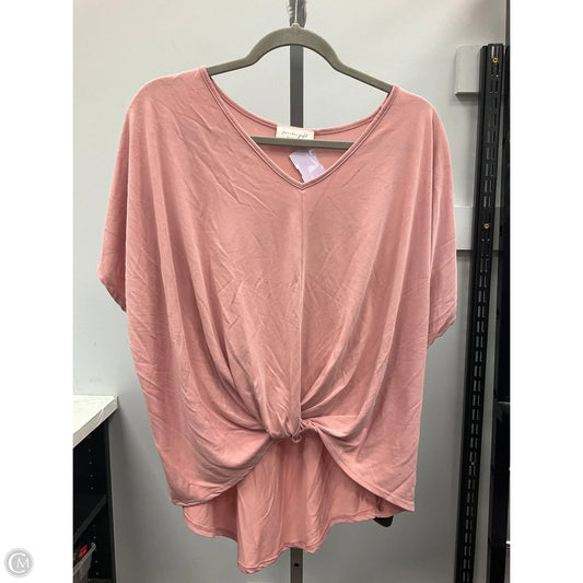 Top Short Sleeve By Lavender Field In Pink, Size: M