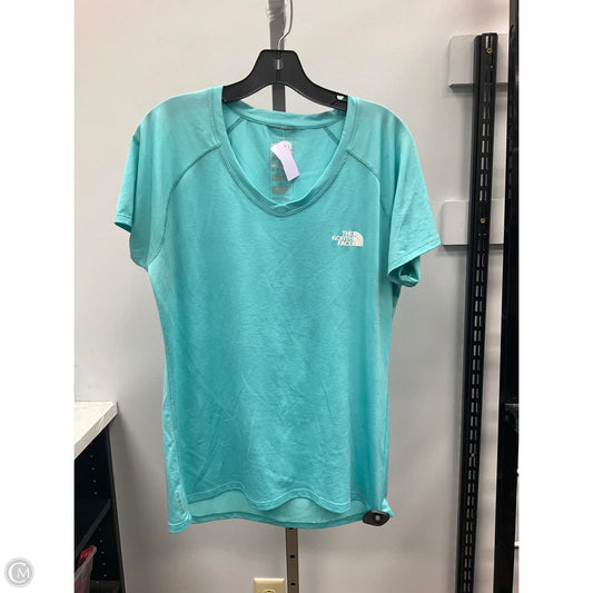 Athletic Top Short Sleeve By The North Face In Blue, Size: L