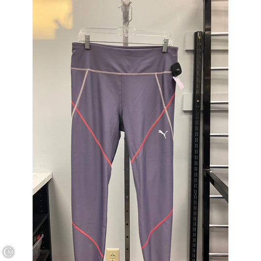 Athletic Leggings By Puma In Purple, Size: L