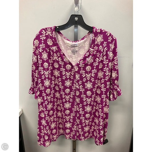 Top Short Sleeve By Croft And Barrow In Purple, Size: Xxl