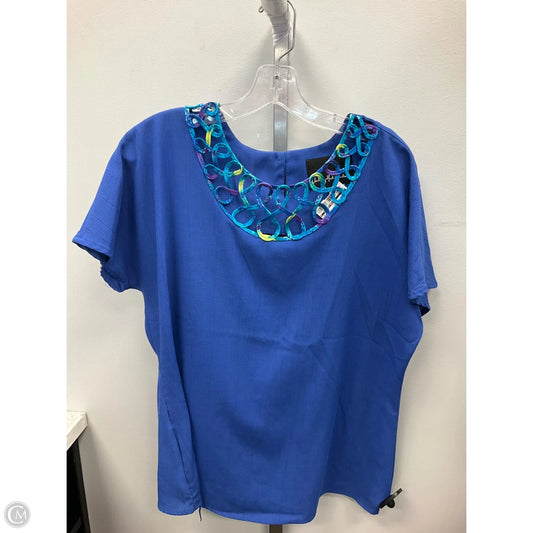Top Short Sleeve By Clothes Mentor In Blue, Size: L