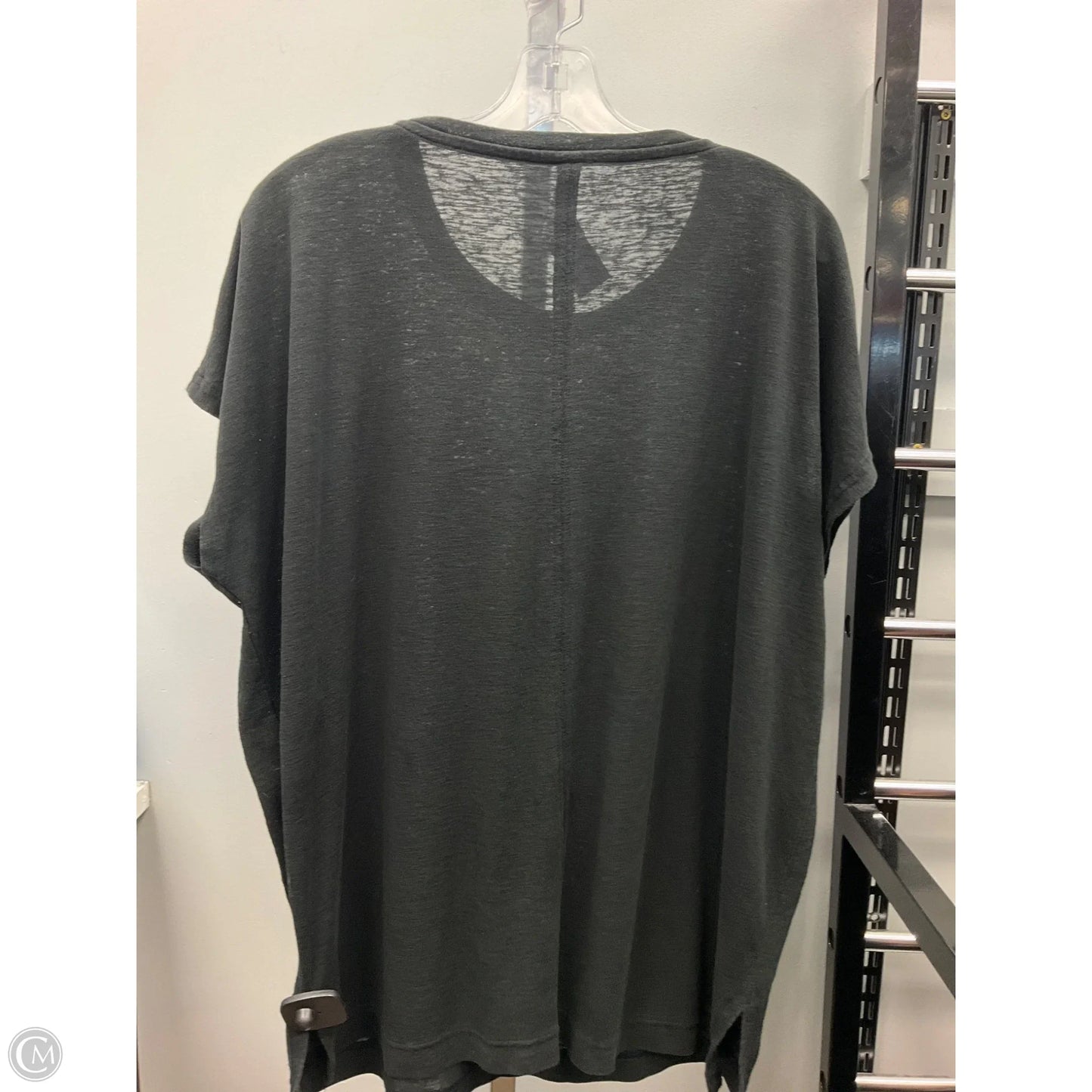 Athletic Top Short Sleeve By Athleta In Black, Size: L