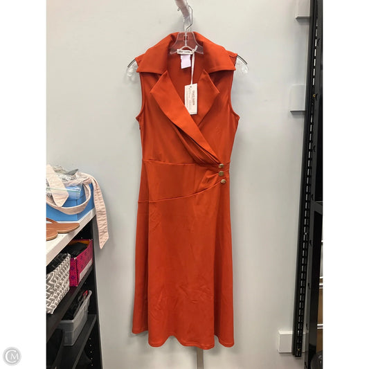 Dress Casual Midi By Grace Karin In Orange, Size: S