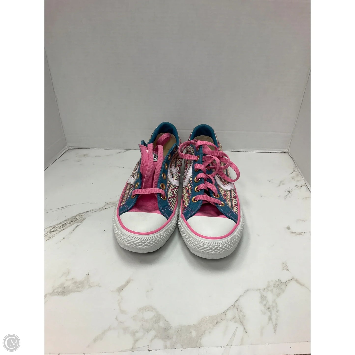 Shoes Sneakers By Converse In Blue & Pink, Size: 9