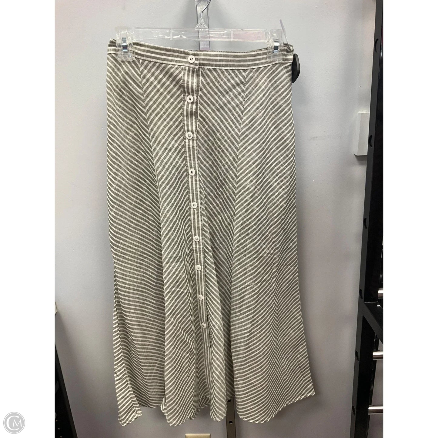 Skirt Midi By Max Studio In Green & White, Size: Xs