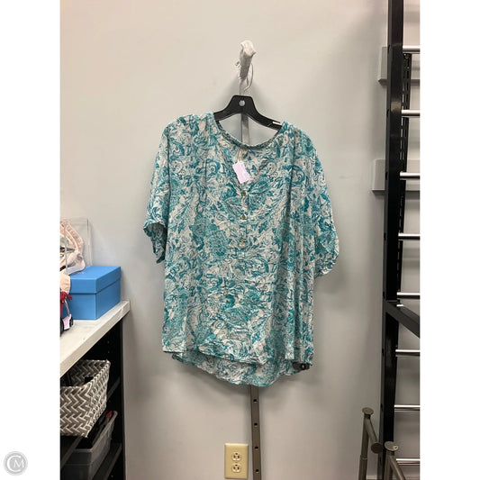 Top Short Sleeve By Grand And Greene In Paisley Print, Size: 3x
