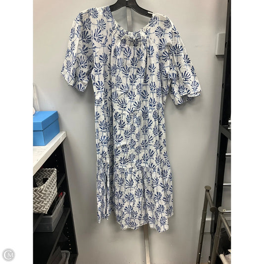 Dress Casual Midi By Clothes Mentor In Blue & White, Size: S