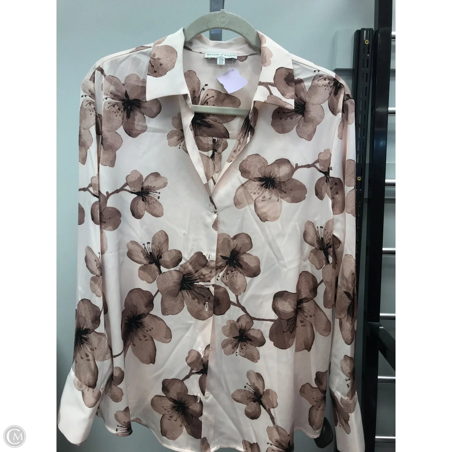 Top Long Sleeve By Maison Damelie In Pink, Size: M