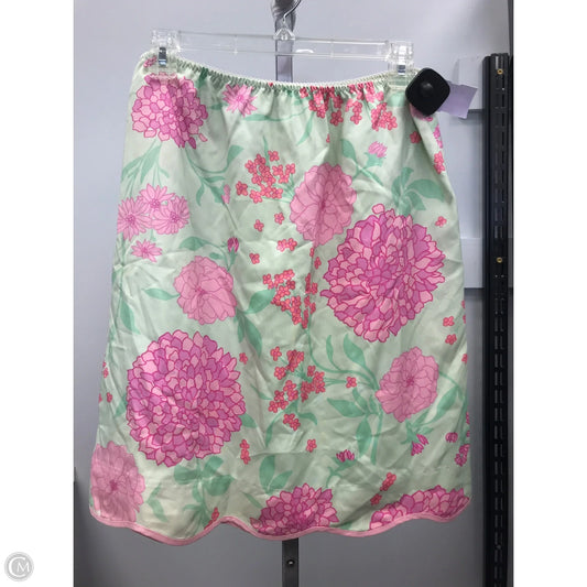 Skirt Designer By Lilly Pulitzer In Green & Pink, Size: 8
