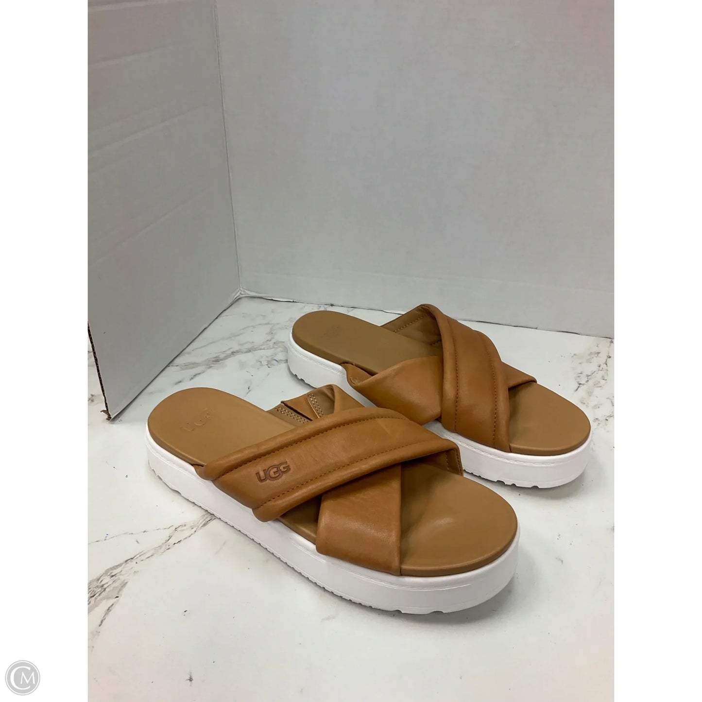 Sandals Designer By Ugg In Tan, Size: 9.5