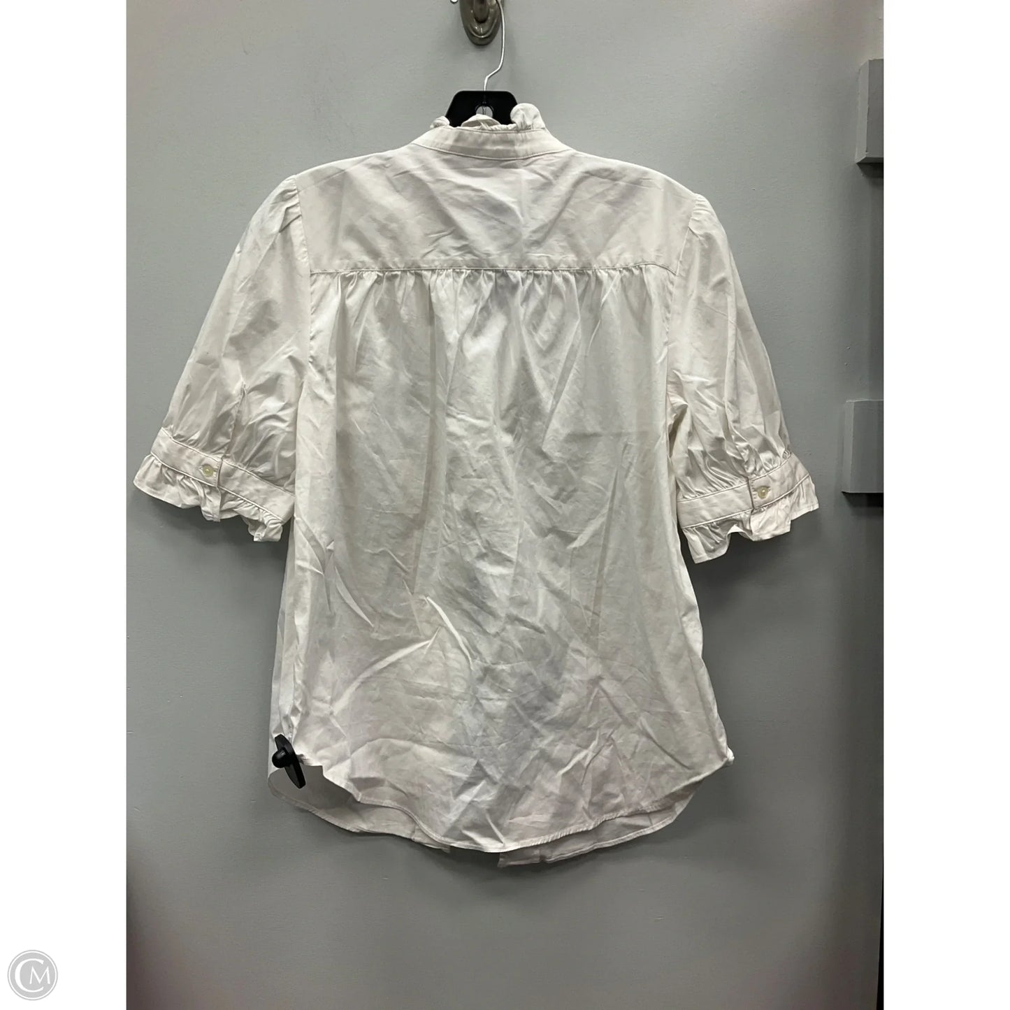 Top Short Sleeve By Ann Taylor In Cream, Size: M