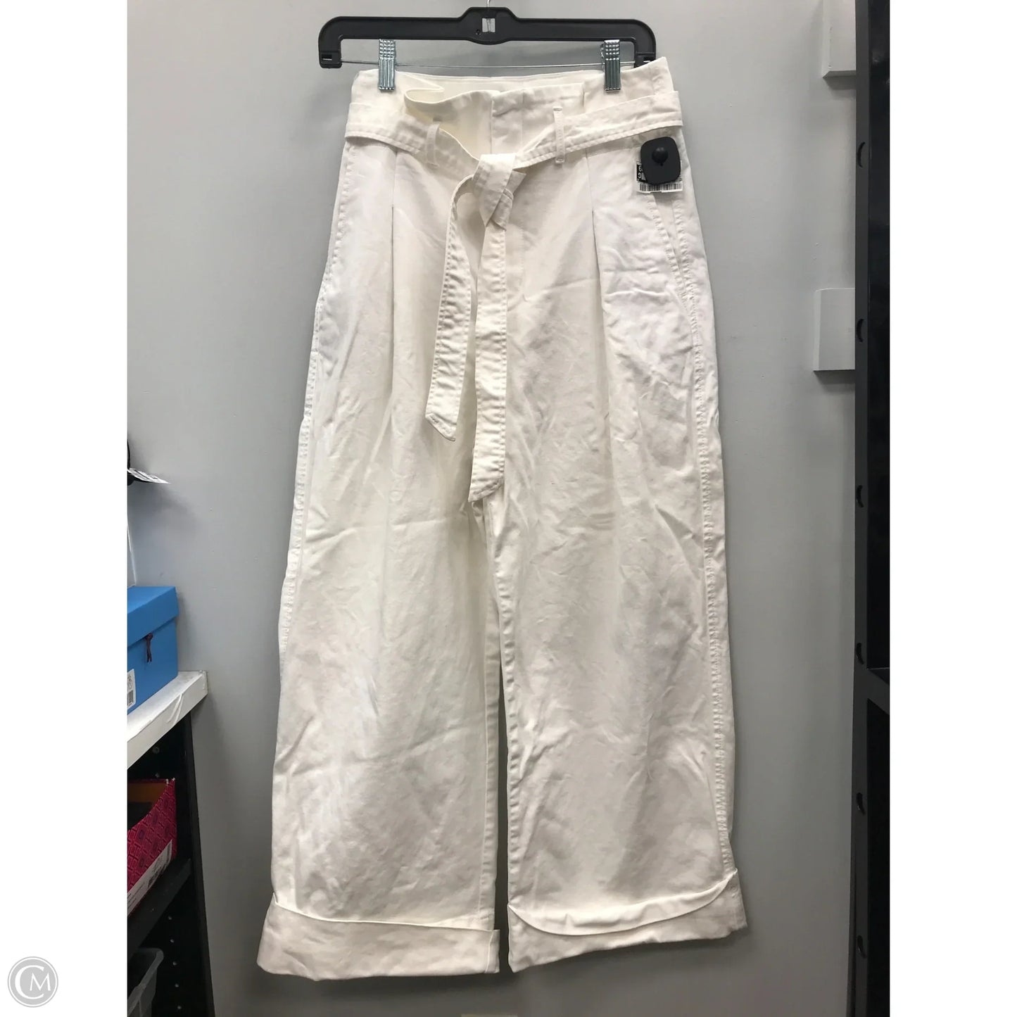 Jeans Wide Leg By Ann Taylor In White, Size: 12