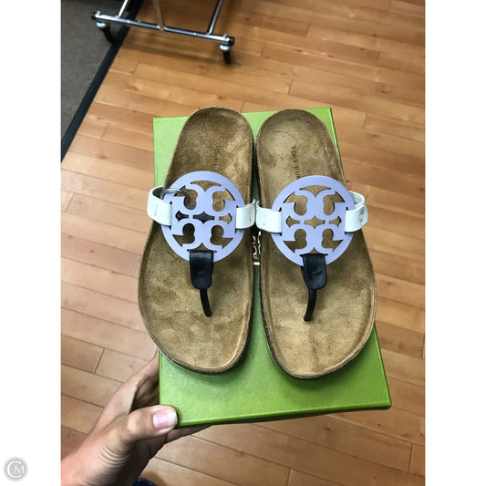 Sandals Designer By Tory Burch In White, Size: 5.5