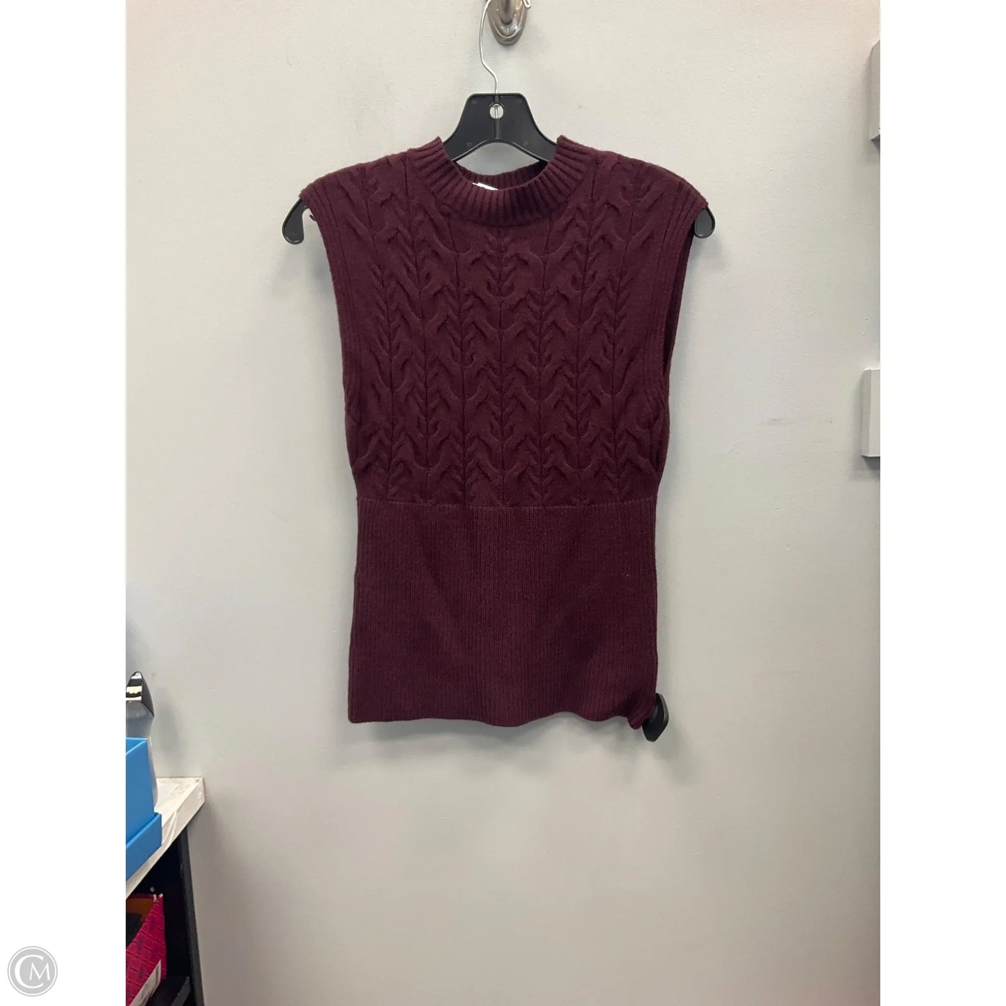 Vest Sweater By Express In Maroon, Size: Xs