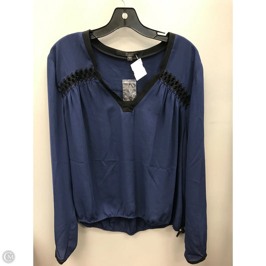 Top Long Sleeve By Guess In Blue, Size: Xl