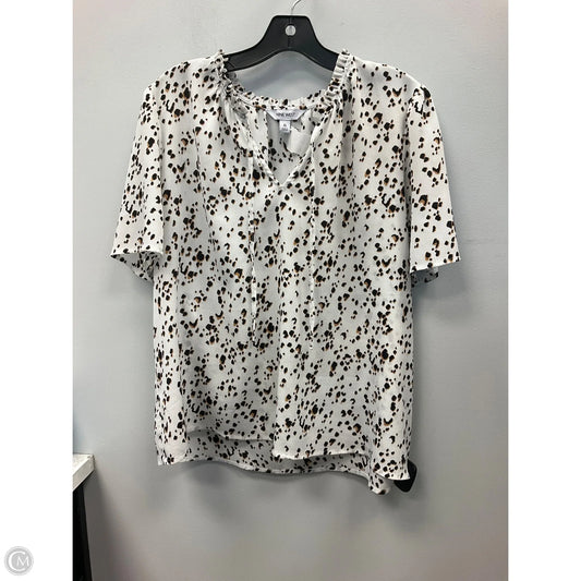 Top Short Sleeve By Nine West In Animal Print, Size: Xl