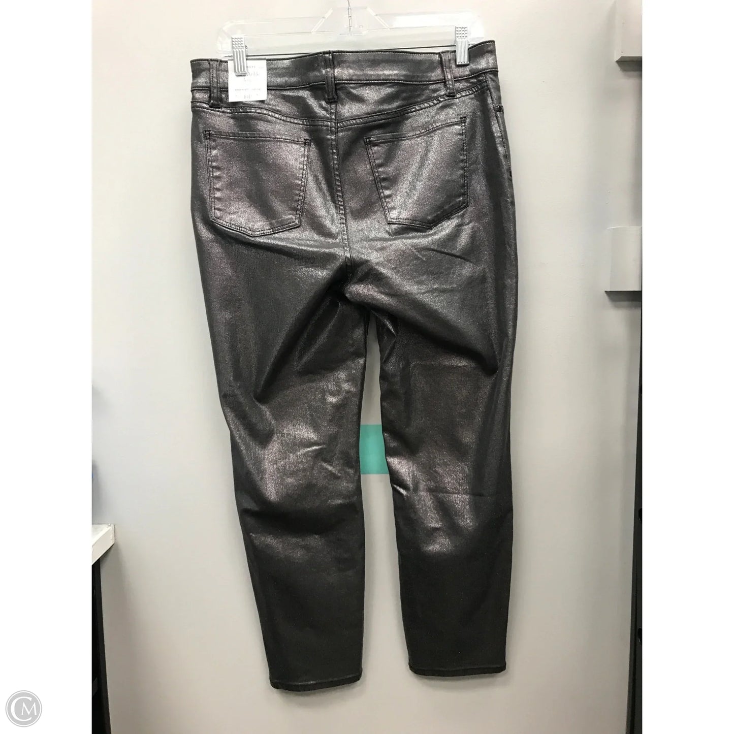 Jeans Skinny By Talbots In Silver, Size: 10p