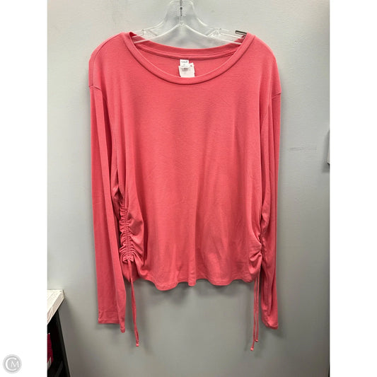 Athletic Top Long Sleeve Crewneck By Old Navy In Pink, Size: Xxl