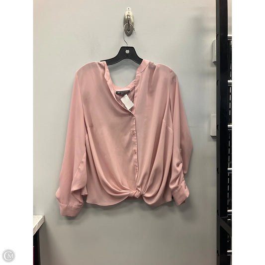 Top Long Sleeve By Inc In Pink, Size: Xl