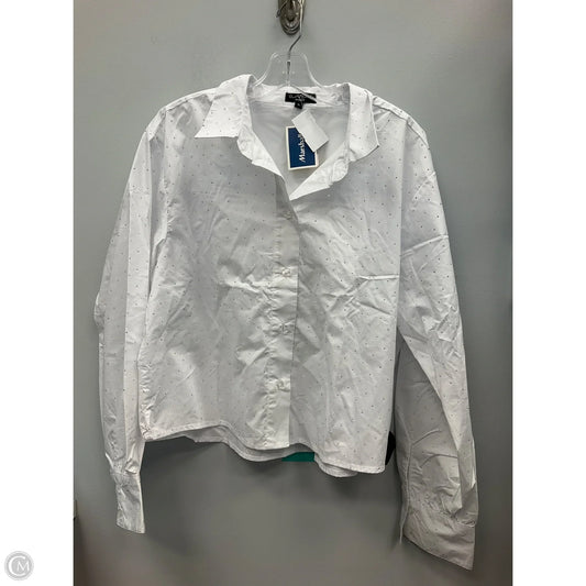 Top Long Sleeve By Velvet Heart In White, Size: Xl