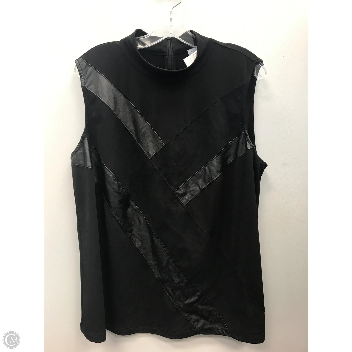 Top Sleeveless By Calvin Klein In Black, Size: Xl