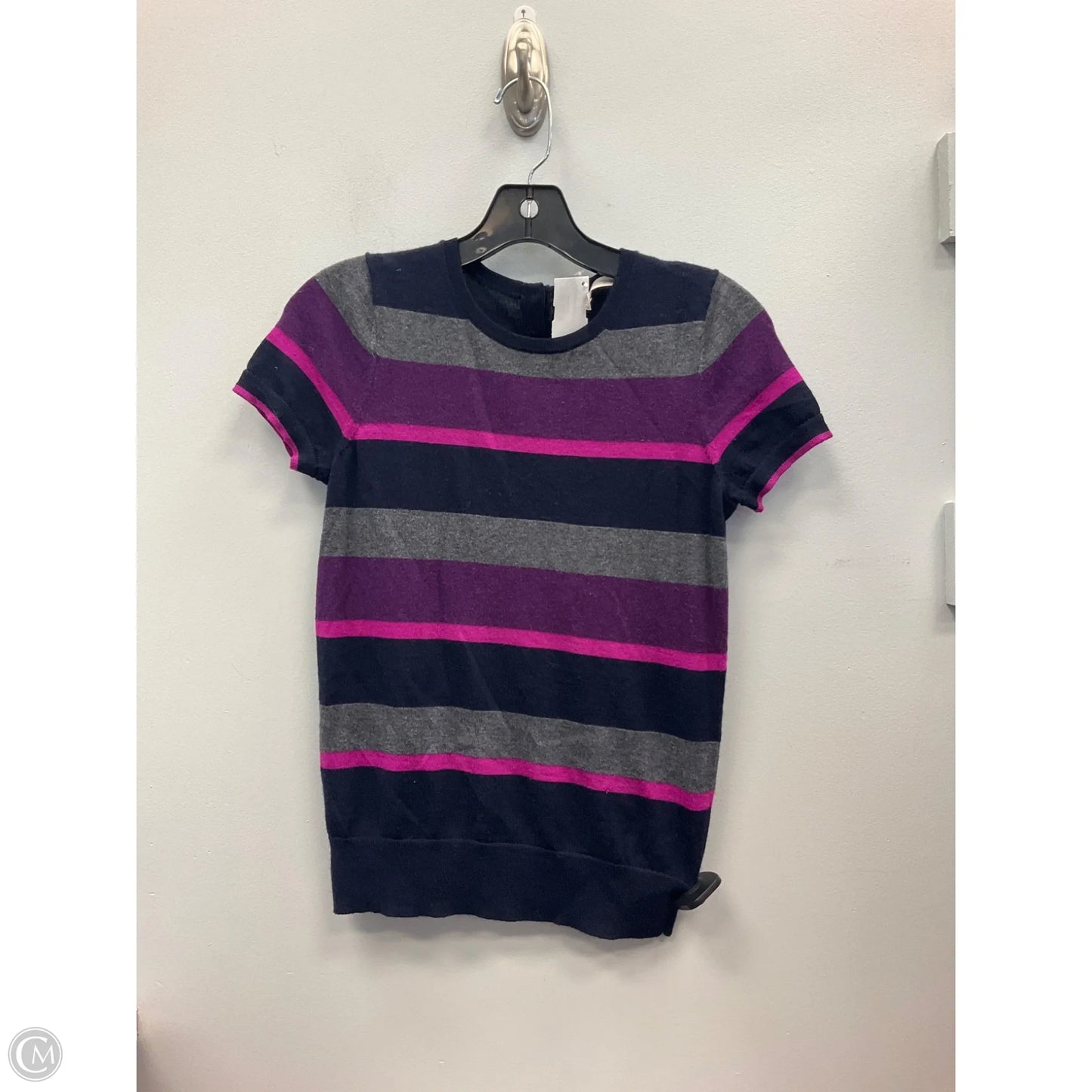 Sweater Short Sleeve By Loft In Blue & Purple, Size: Xsp
