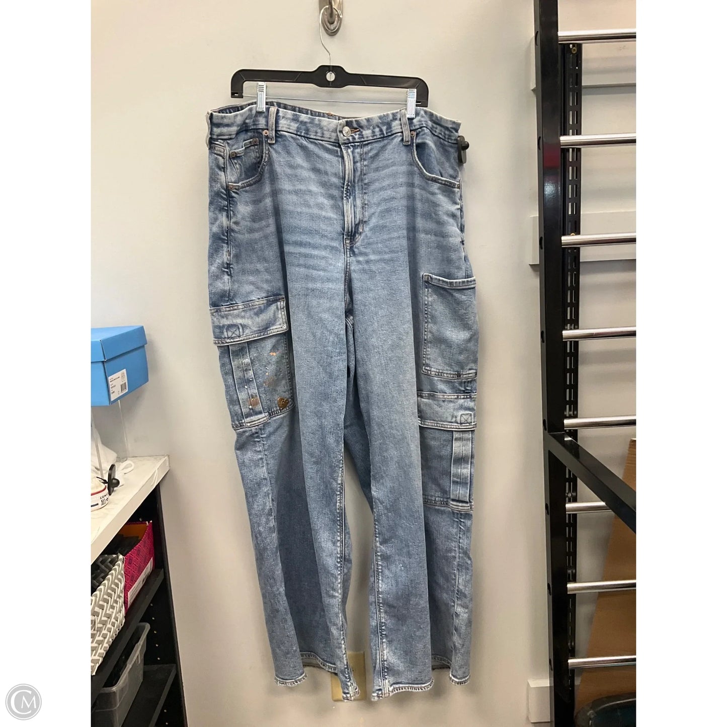 Jeans Wide Leg By American Eagle In Blue, Size: 20