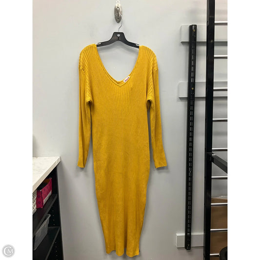 Dress Sweater By Clothes Mentor In Yellow, Size: 3x
