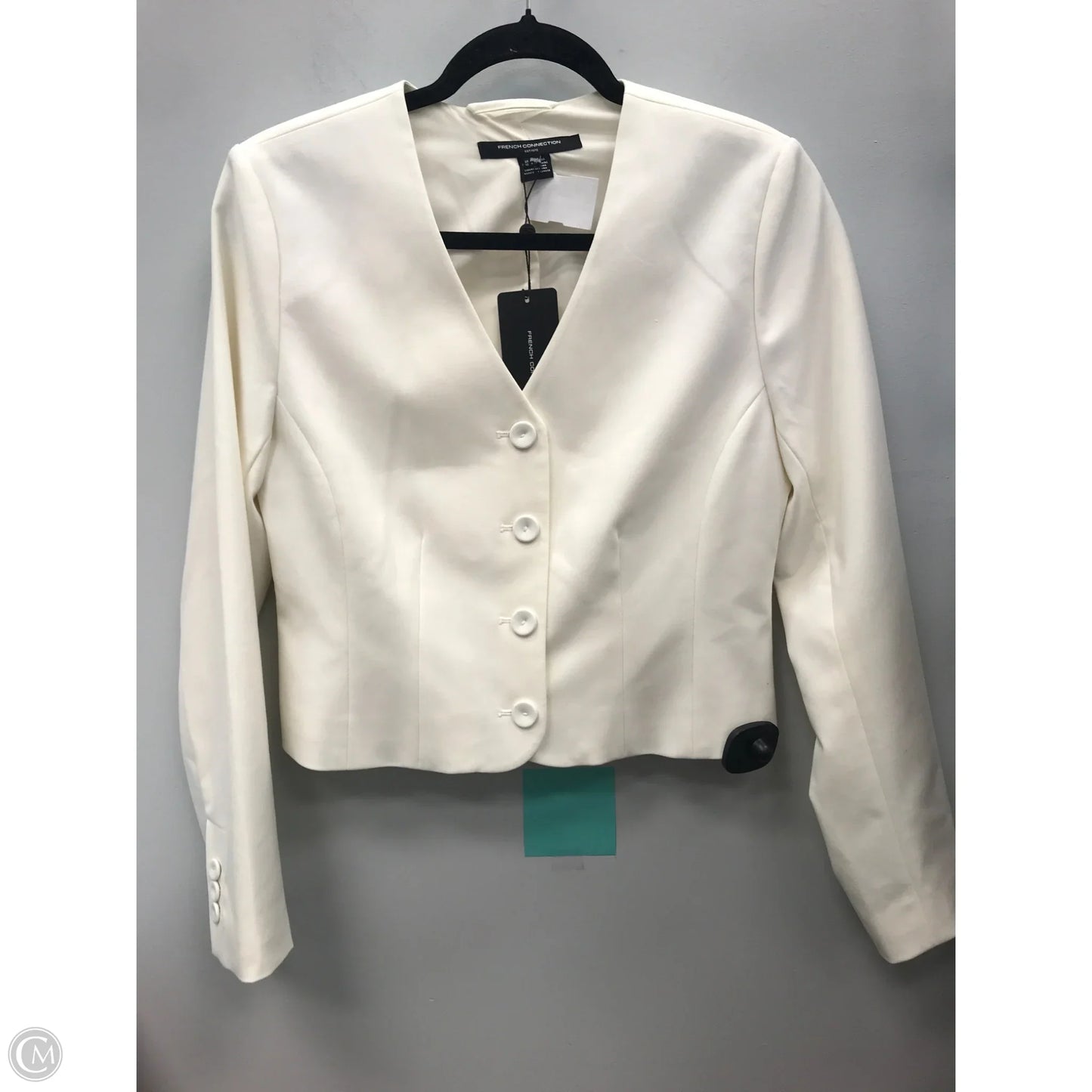 Blazer By French Connection In Cream, Size: 6