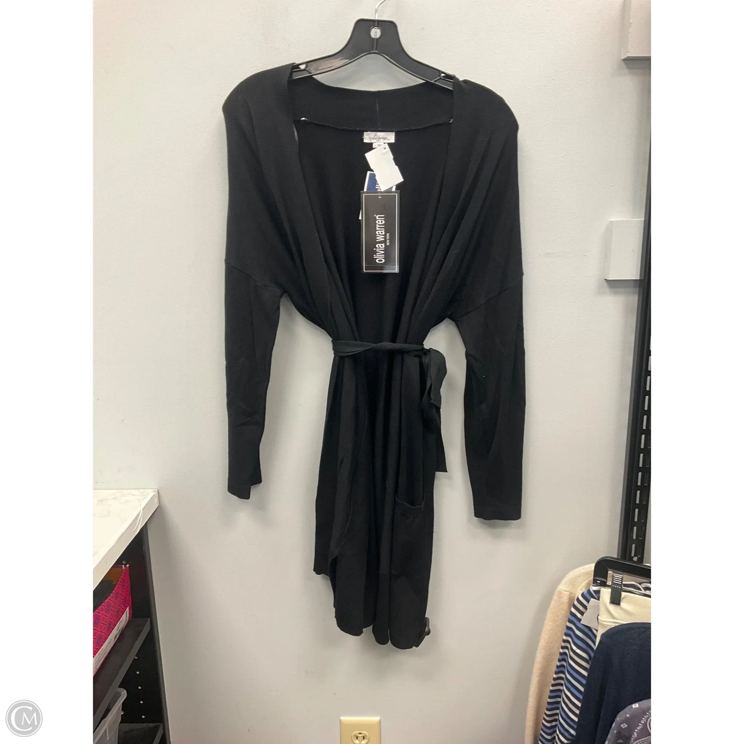 Sweater Cardigan By Clothes Mentor In Black, Size: L
