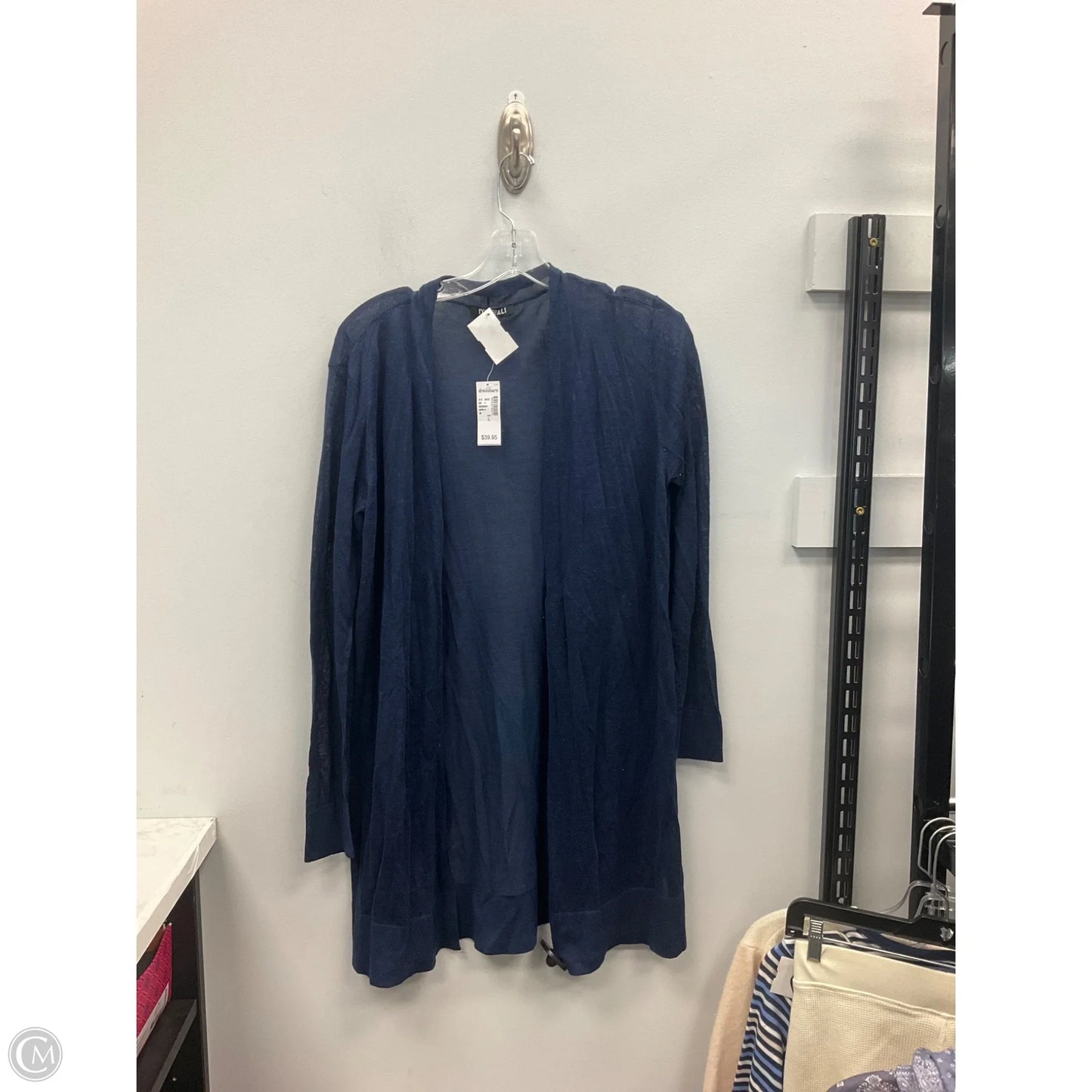 Cardigan By Roz And Ali In Blue, Size: L