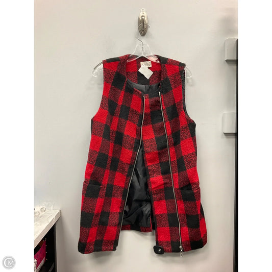Vest Faux Fur & Sherpa By Jolt In Checkered Pattern, Size: M