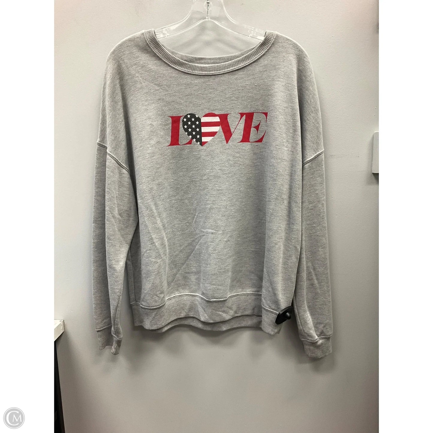 Top Long Sleeve By Clothes Mentor In Grey, Size: L